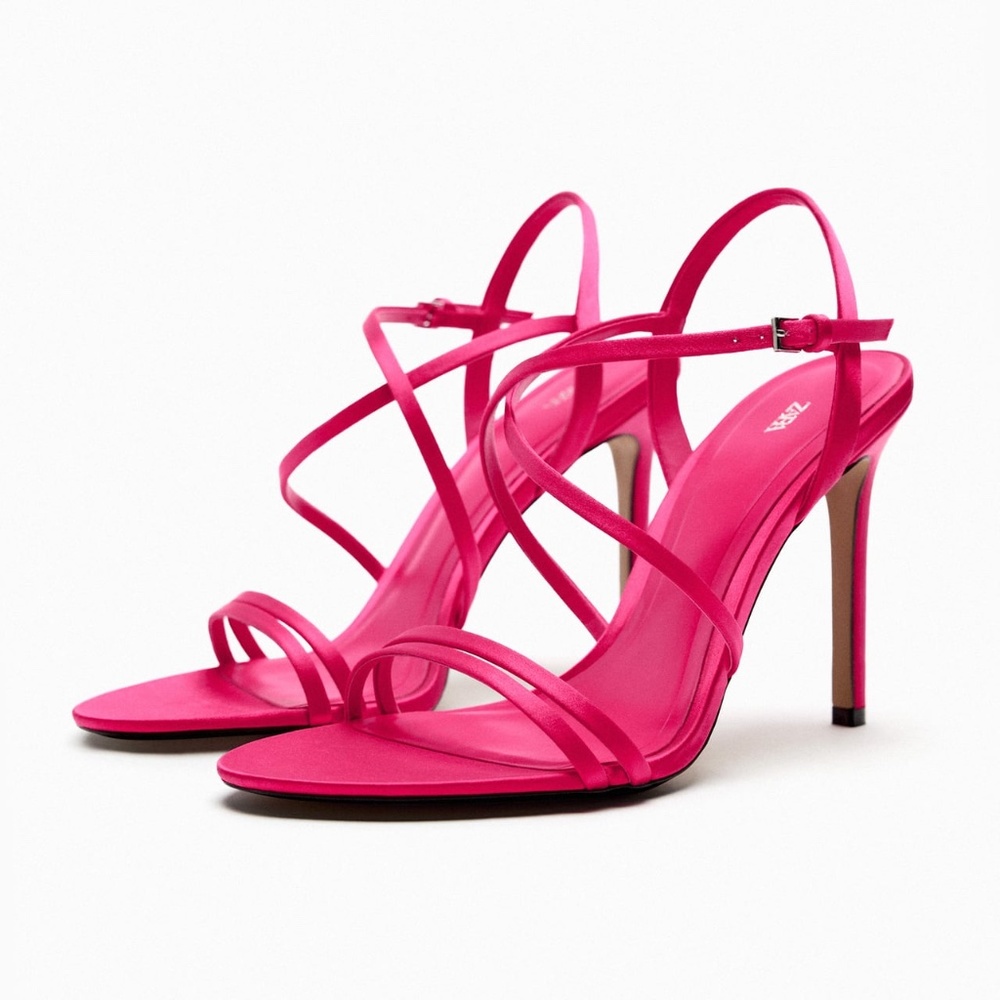 Zara STRAPPY HIGH HEEL SANDALS